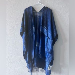 Lucky brand Ikat plaid kimono with pocket
